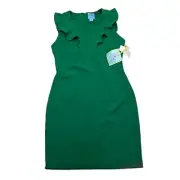 CeCe Dillards Exclusive mini dress NWT green sleeveless Ruffles size 8