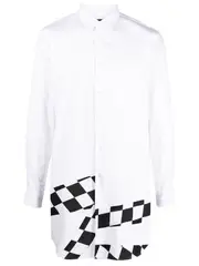 [COMME des GARCONS HOMME PLUS] 鑽石格紋襯衫
