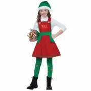 Elf In Charge Santa Helper Christmas Festival Dress Up Girls Costume