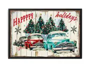 Happy Holidays Vinatge Art Framed Print Fine Art Poster Print