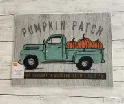 Perfect Harvest Fall Doormat Rug “Pumpkin Patch” Pumpkins Indoor/Outdoor 18”x24”