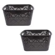 Plastic Uniqe Design Multiperpuse Storage Basket For Kitchen Set Of 2
