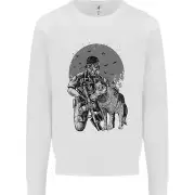 Gas Mask & Dog Apocalypse Armed Militia Kids Sweatshirt Jumper