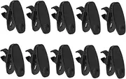 SUPVOX 10pcs Lapel Clip for Microphones Easy to Use Rotating Mic Holder for Professional Live Events Chic Black Design Versatile Replacement Mic Earpiece Clip