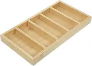 [Mobestech] Bamboo Eyewear Storage Tray with Compartment Multi Sunglasses Organizer for Home Retail Display Elegant Glasses Holder for Effortless Selection and Organization