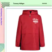 $69.50 Tommy Hilfiger, Boys' Quarter-Zip Pullover Raincoat, Red, 6