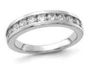 1.00 Carat (ctw VS1-VS2, D-E-F) Lab-Grown Diamond Wedding Band Ring in 14K White