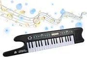 Daseeme 37-Key Electronic Keyd Piano Portable Mini Electronic Organ Musical Instrument 8 Tones 6 Rhythms 10 Demo with Microphone S for Beginners Keyds Piano Dual Power Modes