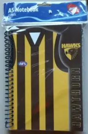 AFL Hawthorn Hawks 2-PACK GUERNSEY NOTEBOOKS A5 SPIRAL BOUND