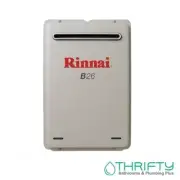 Rinnai B26 Continuous Flow Nat Gas Ext Water Heater 26L Preset 50ºC
