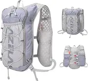 Running Hydration Vest Backpack Lightweight Running Vest Women mens Compatible with 1.5L Water Bladder Reflective Hydration Backpack for Marathon Cycling Hiking