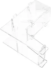 COSMEVIVI Clear Dice Tower for Tabletop Games Portable Dice Rolling Tower with Tray Transparent Acrylic Design for DIY Board Game Enthusiasts