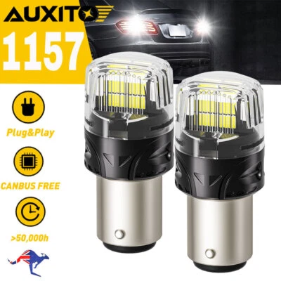 2Pcs Stop LED Tail Light Bulbs Globes Brake 1157 BAY15D Canbus P21/15W 16SMD (for: BMW)