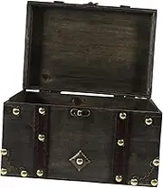 Luxshiny Retro Pirate Treasure Box Vintage Jewelry Organizer Folding Desktop Storage Box for Women