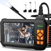 Inspection Endoscope Camera with Light, 1080P HD Borescope with Light, 4.3" I...
