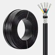 100M 5 Conductor 28-16 AWG Shielded Wire Braided Tinned Copper Core PVC Cable Low Voltage Cable 328FT for Outdoor Lighting Automotive Batteries Solar Panels(328ft(100m),18AWG-5C)