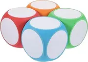 DRESSOOS 4Pcs Dry Erase Dice Blank Writable Cubes for DIY Games Classroom Activities and Creative Fun for Parties and Educational Use Corner Design