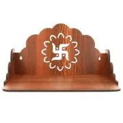 Handmade Wall Mounted Wooden MDF Temple/Pooja Mandir For Home/Office, Design A