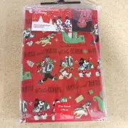 Disney Mickey & Friends Christmas Red Peva Tablecloth 70" Round Vinyl