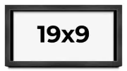 19x9 Shadow Box Frame Grey Charcoal Black | 0.875 Inches Deep | Wood Shadowbox D