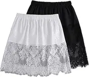 [WESIEVYA] Mini Skirt Shirt Extender Layering Short Fashionable under Dress Short Elastic Waist