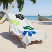 Colorful Paw Prints Beautiful Beach Towel 2 Sizes Available Pets Dogs Etc.