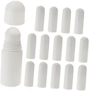 DRESSOOS 15pcs Travel Fragrance Bottle Fragrance Travel Bottle Perfumers Travel Shampoo and Conditioner Pump Roller Bottles Pour Juice Refillable Empty Lotion Bottles Oil Plastic White