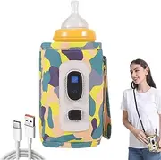 USB Milk Bottle Warmer Bag,Portable Digital Bottle Warmer USB Milk Warmer - 5 Gear Temperature Heat Keeper Feeding Bottle Bag for Travel & Kids