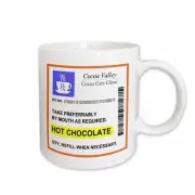 3dRose Hot Chocolate Prescription. humorous prescribed drink. joke medicine Mug