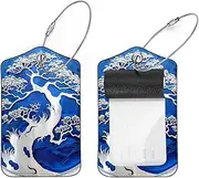 [CWAGFEQZ] 2-Pc Luggage Tags for Suitcases,Travel Tags for Luggage,Yin Yang Tree Gossip