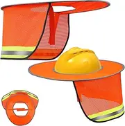 [Veemoon] 2Pcs Hard Hat Sun Shade with Full Brim Easy Installation UV Protection Visor for Safety Helmet Lightweight Neck Shade for Outdoor Work and Sports Activities