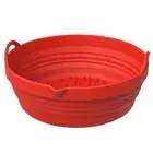 Silicone Pan Woven Handle Bake Fryers Liner Replacement Tray Smooth Edge