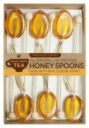 Melville Candy All Natural Clover Honey Tea Spoons Gift Box 6 Count