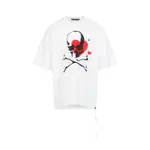 [Mastermind Japan] Mastermind Japan-White Cotton Pop Short Sleeves Tee-Uomo S STAND