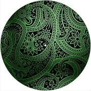 Slipmat Slip Mat Scratch Pad Felt for Any 12" LP DJ Vinyl Turntable Record Player Custom Graphical - Paisley Green
