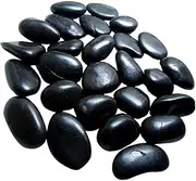 Parliky 1 Set Flowerpot Pebbles Aquarium Plants Pond Gravel Paving Fish Tank Gravel Retro Fish Tank Aquarium Gravel Air Natural Stone Wishing Bottle Vases Gel Black Cobblestone