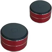 Buzz Go Speaker, Buzzgo Speaker, Portable Bluetooth Speakers Black Technology Bone Conduction Speakers Wireless Desktop with Suction Cup with Sticker (Red,2PCS)