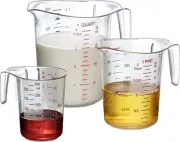 Amazing Abby - Melissa - Unbreakable Plastic Measuring Cups (3-Piece Set), Jugs,