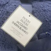 NEW Room 2 Room 50x60" Cotton Throw - Dark Blue - Comes With 2 Blankets