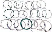 Yibuy Multicolour Steel Wire and Nylon 1-21 Strings for Chinese Guzheng Instruments Parts Pack of 21