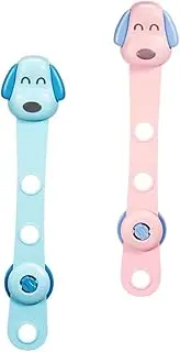 INOOMP 2Pcs Cabinet Locks Drawer Safety Locks Easy Install for Closets and Cabinets Protects from Injury Blue Pink