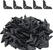 100pcs Metal Book Corner Protectors, Vintage Book Corner Covers Decorative Paperback Book Edge Protector for Photo Album Notebook Scrapbook Menu File Folder (Black, One Size)