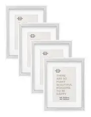 [Studio Nova] Bronte Bevel Box Photo Frame 6x8/4x6 Set of 4 in White