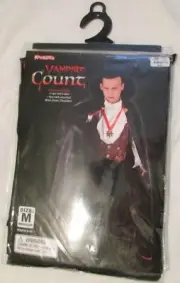 New Vampire Count Costume Cosplay Halloween Size Youth M (8-10)