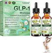 Lercea GLP-1 Moringa Drops, Advanced GLP-1 Supplement Drops, Lercea Organic Moringa GLP-1, Gut & Digestive Immune & Energy Support (2 Bottle)