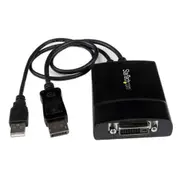 StarTech.com DP2DVID2 DisplayPort to DVI Dual Link Active Adapter - DisplayPort to DVI-D Adapter Video Converter 2560x1600 60Hz - DP 1.2 to DVI Monitor - USB Powered - Latching DP Connector [DP2DVID2]