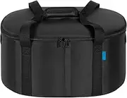 LASUK Portable Slow Cooker Travel Bag, Isulated Carrier Case Tote for 4-8 Quart Crock Carrier Compatible with Else Brands, Internal Mesh Net Holds Pot in Place, For Travel, Outdoor, Picnic, Black