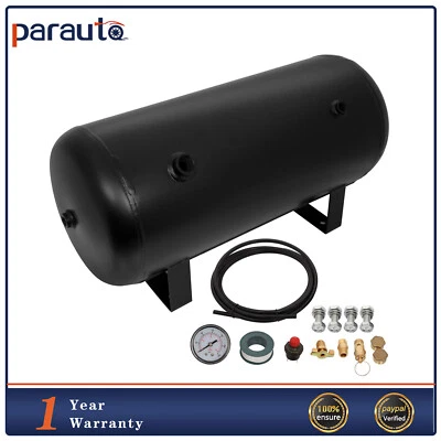 Air Tank Kit With Air Gauge Switch Train Air Horn Suspension 5 Gallon 8 Ports