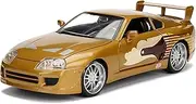 Jada 2 Fast 2 Furious Slap Jack's Toyota Supra Die-Cast Collectible Toy Vehicle Car, Gold with Decals, Copper