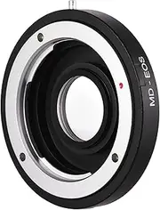 RAYWE MD-EOS Lens Mount Adapter Ring with Corrective Lens for Minolta MD Lens to Fit for Canon EOS EF Camera Focus Infinity